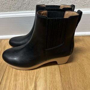 Madewell The Clog Boot Black Leather Boots Shoes Women Size 7